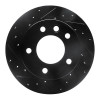 R1 02-06 Dodge Sprinter 3500 Front Left Drilled & Slotted Black Brake Rotor