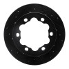 R1 02-06 Dodge Sprinter 3500 Rear Left Drilled & Slotted Black Brake Rotor