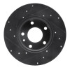 R1 76-76 BMW 530I Front Right Drilled & Slotted Black Brake Rotor