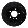 R1 82-89 BMW 635CSI Front Right Drilled & Slotted Black Brake Rotor