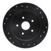 R1 92-97 Subaru SVX Rear Left Drilled & Slotted Black Brake Rotor