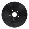 R1 92-97 Subaru SVX Front Right Drilled & Slotted Black Brake Rotor