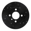 R1 77-83 BMW 320I (USA/Canada) Front Right Drilled & Slotted Black Brake Rotor