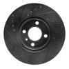 R1 76-77 BMW 320I (USA/Canada) Front Right Drilled & Slotted Black Brake Rotor