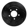 R1 98-04 Chrysler 300M Front Left Drilled & Slotted Black Brake Rotor