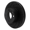 R1 76-77 BMW 320I (USA/Canada) Front Left Drilled & Slotted Black Brake Rotor