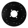 R1 67-76 BMW 1600 Front Right Drilled & Slotted Black Brake Rotor