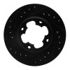 R1 87-94 Subaru Justy Front Left Drilled & Slotted Black Brake Rotor