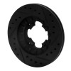 R1 87-94 Subaru Justy Front Left Drilled & Slotted Black Brake Rotor