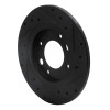 R1 71-89 Peugeot 604 Rear Left Drilled & Slotted Black Brake Rotor