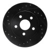 R1 91-92 Dodge Monaco Front Left Drilled & Slotted Black Brake Rotor