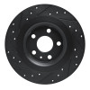 R1 -25 Volvo XC40 Rear Right Drilled & Slotted Black Brake Rotor