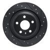 R1 -25 Volvo XC40 Rear Right Drilled & Slotted Black Brake Rotor