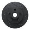 R1 70-72 Dodge Charger Front Right Drilled & Slotted Black Brake Rotor