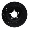 R1 65-72 Dodge Dart Front Right Drilled & Slotted Black Brake Rotor