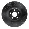 R1 16-26 Polestar Polestar 2 Rear Right Drilled & Slotted Black Brake Rotor