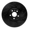 R1 16-26 Polestar Polestar 2 Front Right Drilled & Slotted Black Brake Rotor