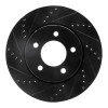 R1 04-08 Chrysler Pacifica Front Left Drilled & Slotted Black Brake Rotor