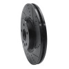 R1 15-19 Jaguar E-Pace Front Right Drilled & Slotted Black Brake Rotor