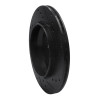 R1 03-14 Volvo XC90 Rear Left Drilled & Slotted Black Brake Rotor