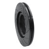 R1 15-19 Jaguar E-Pace Front Left Drilled & Slotted Black Brake Rotor