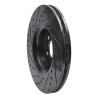 R1 03-09 Volvo XC90 Front Right Drilled & Slotted Black Brake Rotor ECB-27038R