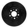 R1 03-09 Volvo S60 Front Left Drilled & Slotted Black Brake Rotor