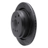R1 06-12 Land Rover Range Rover Rear Right Drilled & Slotted Black Brake Rotor