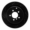 R1 06-12 Land Rover Range Rover Rear Left Drilled & Slotted Black Brake Rotor