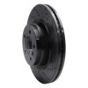 R1 06-09 Land Rover Range Rover Front Right Drilled & Slotted Black Brake Rotor
