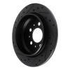 R1 99-00 Volvo V70 Rear Right Drilled & Slotted Black Brake Rotor