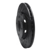 R1 00-04 Volvo S40 Front Left Drilled & Slotted Black Brake Rotor