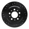R1 98-00 Volvo S70 Rear Left Drilled & Slotted Black Brake Rotor