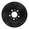 R1 98-00 Volvo S70 Rear Left Drilled & Slotted Black Brake Rotor