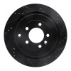 R1 05-16 Land Rover Discovery (Latin America) Rear Right Drilled & Slotted Black Brake Rotor
