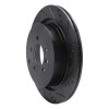 R1 05-16 Land Rover Discovery (Latin America) Rear Right Drilled & Slotted Black Brake Rotor