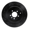 R1 05-16 Land Rover Discovery (Latin America) Rear Right Drilled & Slotted Black Brake Rotor