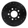 R1 95-97 Volvo 960 Rear Right Drilled & Slotted Black Brake Rotor
