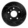 R1 99-04 Land Rover Discovery Front Right Drilled & Slotted Black Brake Rotor