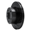 R1 99-04 Land Rover Discovery Front Right Drilled & Slotted Black Brake Rotor