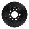 R1 91-95 Volvo 780 Front Right Drilled & Slotted Black Brake Rotor