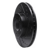 R1 91-95 Volvo 780 Front Right Drilled & Slotted Black Brake Rotor