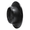 R1 74-95 Volvo 244 Rear Left Drilled & Slotted Black Brake Rotor
