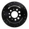 R1 67-74 Volvo 142 Rear Left Drilled & Slotted Black Brake Rotor