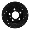 R1 67-72 Volvo 164 Front Right Drilled & Slotted Black Brake Rotor
