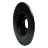 R1 14-19 Fiat 500L Rear Right Drilled & Slotted Black Brake Rotor