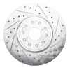 R1 1995-2000 Lexus LS400 Front Right Drilled & Slotted Silver Brake Rotor