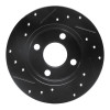 R1 81-87 Renault ALLIANCE Front Right Drilled & Slotted Black Brake Rotor