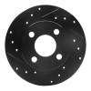 R1 81-87 Renault ALLIANCE Front Left Drilled & Slotted Black Brake Rotor