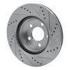 R1 2001-2011 Ford Explorer Sport Front Left Drilled & Slotted Silver Brake Rotor